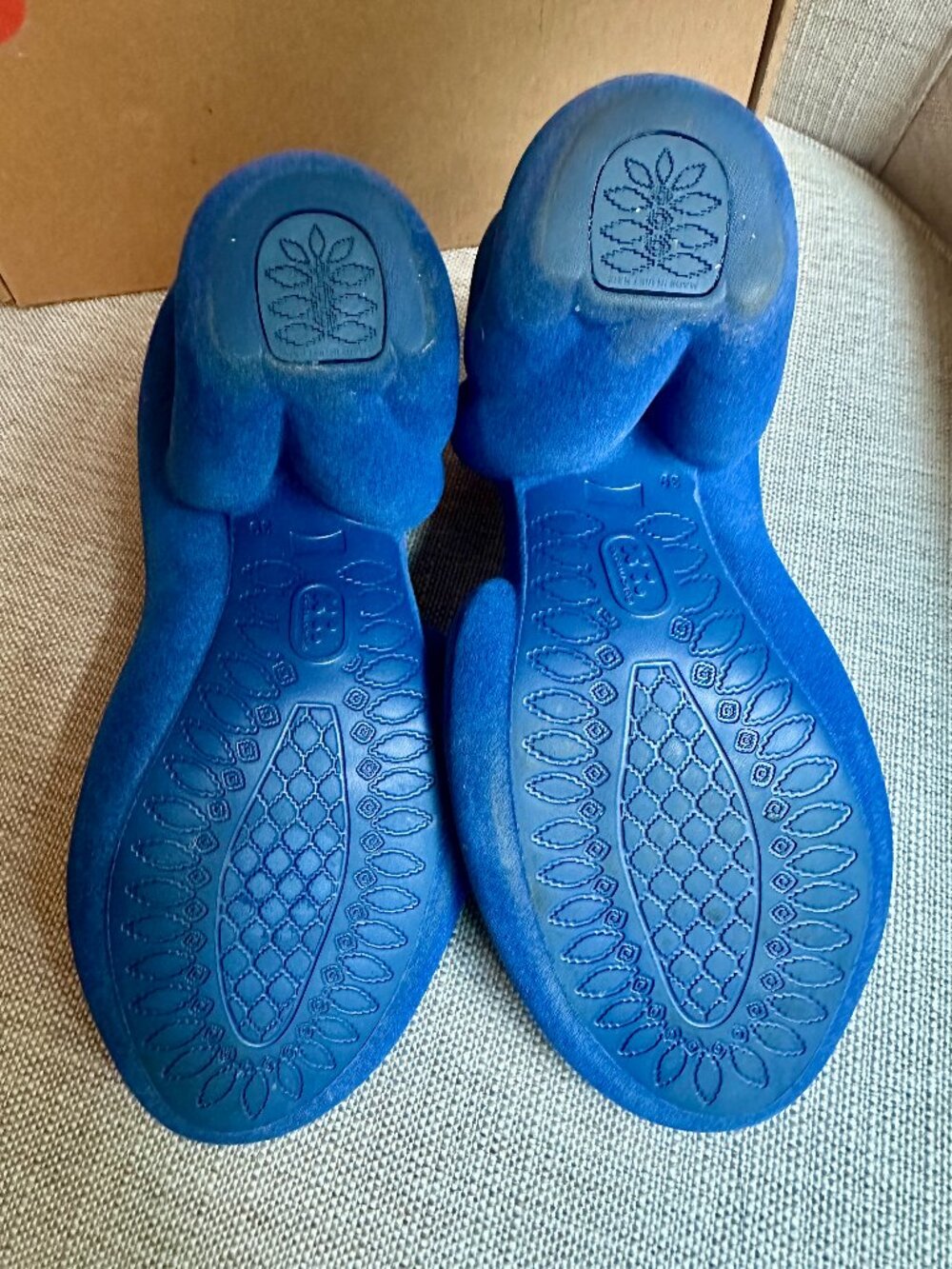 Camper Electric Blue Kobarah Sculptural Slingback Heeled Sandals Sz 8.5 - Picture 2 of 3